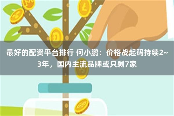 最好的配资平台排行 何小鹏：价格战起码持续2~3年，国内主流品牌或只剩7家