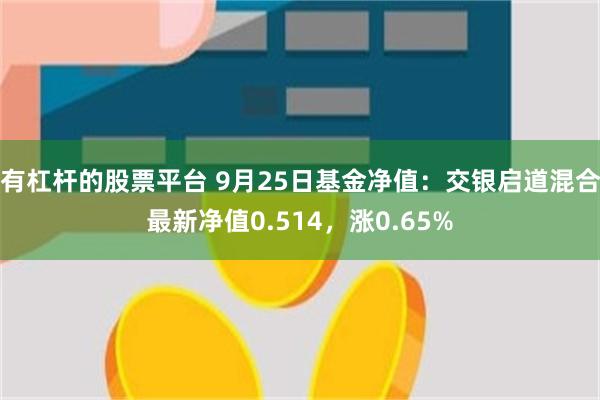 有杠杆的股票平台 9月25日基金净值：交银启道混合最新净值0.514，涨0.65%