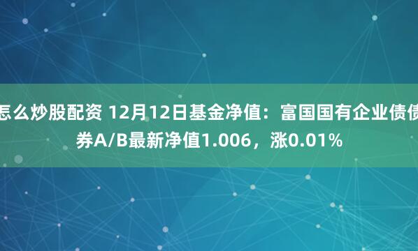 怎么炒股配资 12月12日基金净值：富国国有企业债债券A/B最新净值1.006，涨0.01%