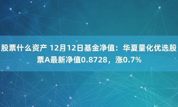 股票什么资产 12月12日基金净值：华夏量化优选股票A最新净值0.8728，涨0.7%